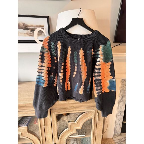 Young Fabulous & Broke Accessories - YFB Tie Dye Knit Pullover Sweater Women’s Size Small
